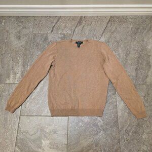 Lauren Ralph Lauren Tan Silk & Cashmere Crew neck Sweater - size Large Petite